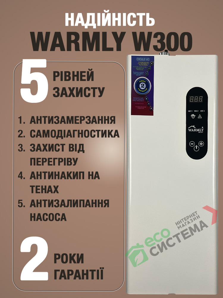 Електричні котли Warmly W300 надійність